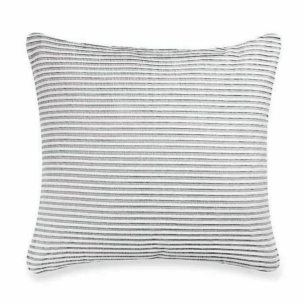 KAS Room Finley Euro Pillow Sham European 26x26 Dorm Room Summer Ticking Stripe